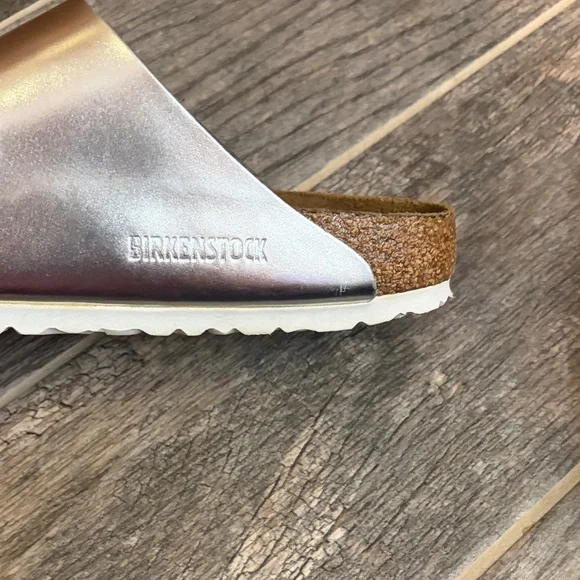 Birkenstock Arizona Soft Footbed, Silver, EU 39/US 8 normcore minimalist boho - Picture 11 of 16